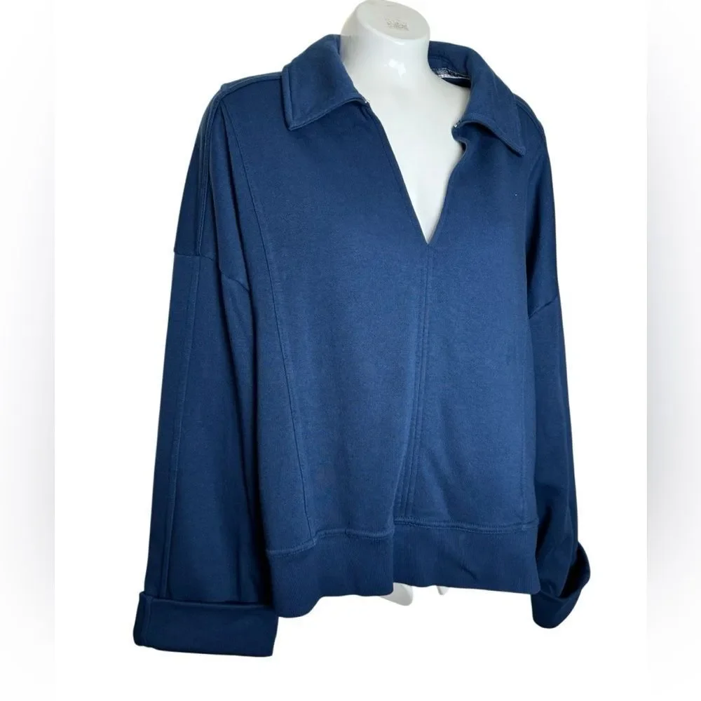 Anthropologie Pilcro Johnny Collar Sweatshirt